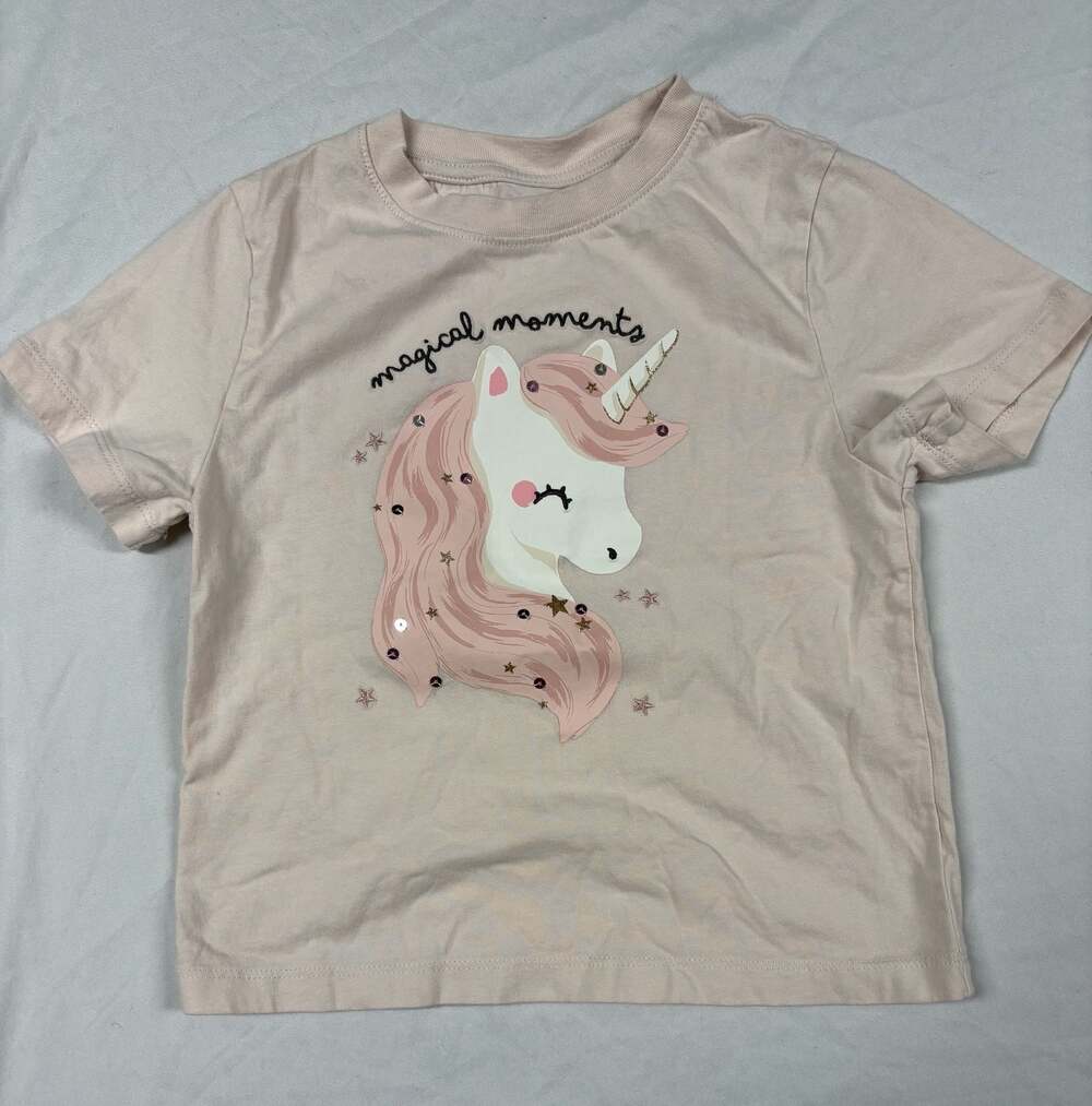 H&M Magical Moments Unicorn Graphic Short Sleeve T-Shirt
